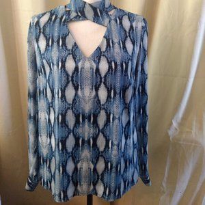 Bold elements snakeskin blouse